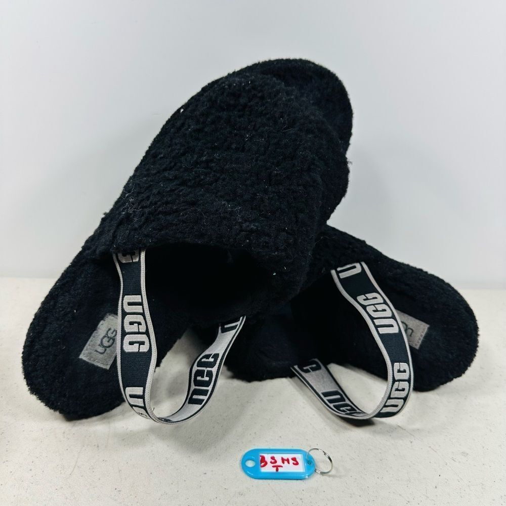 Women's Ugg Slippers Size 10 WMMS Fluff Yeah Slide Black
